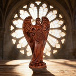 Metatron Angel Cube Beechwood Guardian Ornament: Soulful Resonance of Faith and Art - craftsmanship detail