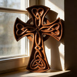 Celtic love cross wood wall decor for Christian prayer corner