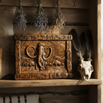Handmade Woolly Mammoth Wood Carving — Collector's Wall Plaque | Solid Beechwood | Prehistoric Art - design detail