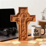 mokarve Ascension of Jesus wood carving cross - product view