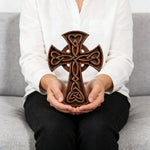 Celtic Love Cross Wood Wall Decor - craftsmanship detail
