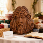 Handcrafted Beechwood Jesus Thorn Crown Wall Hanging — A Sacred Reminder of His Everlasting Love - side view