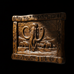 Handmade Woolly Mammoth Wood Carving — Collector's Wall Plaque | Solid Beechwood | Prehistoric Art - size and finish detail