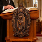 Three Sacred Hearts of the Holy Family | Solid Wood Carving Gift - gift presentation