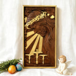 Plaque commemorating Good Friday, remembering the meaning of Jesus' crucifixion - side view