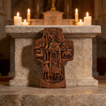 Good Shepherd Wooden Cross: A Religious Gift of Endless Care & Guidance - side view