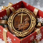 The Prayer in Gethsemane Solid Wood Carving: Find Steady Strength in His Sorrow - size and finish detail