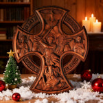 Orthodox Archangel Michael Wooden Sculpture - Gives Us Strength and Courage to Move Forward - product view