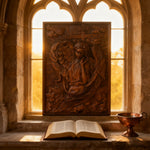 🌟 Archangel Chamuel Wood Carving – Angel of Peaceful Relationships 🌟 - side view