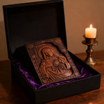 Immaculate Heart of Mary Hand-Carved Beech Wood Sculpture | Sacred Home Altar Ornament - craftsmanship detail