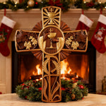 Eucharistic Chalice Wooden Cross: A Christian Symbol of the Last Supper & Redemption - Christian gift presentation