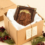 ✝ Hand-Carved Jesus Thorn Crown Wood Art: A Christian Symbol of Redemption & Grace - design detail