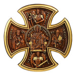 Trinity Jesus and Mary Wood Cross - mokarve