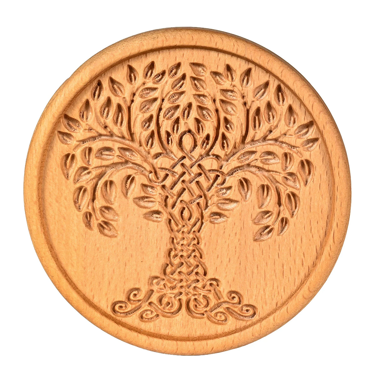 Wooden Tree of Life Celtic Cross Coasters for Christian home decor and prayer spaces