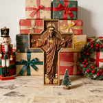 New Ascension Cross: Glory of Resurrection & Proclamation of Redemption - size and finish detail