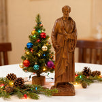 St. Peter Boxwood Sculpture Hand-Carved Apostle Figure | Your Spiritual Companion in Faith & Restoration - craftsmanship detail