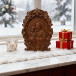 “St. Joseph & Child Jesus” Hand-Carved Wood Icon – A Timeless Christian Gift for Father’s Day & Faithful - Christian gift presentation