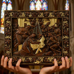 Nativity Scene Wooden Plaque – A Handcrafted Reminder of Christ's Birth - craftsmanship detail