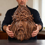 Handcrafted Beechwood Jesus Thorn Crown Wall Hanging — A Sacred Reminder of His Everlasting Love for Christian home decor and...