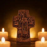 Good Shepherd Wooden Cross: A Religious Gift of Endless Care & Guidance - craftsmanship detail
