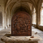 Natural Beech Nativity Scene Wood Carving Plaque: The Heart of Christmas in Handcrafted Wood - Christian gift presentation