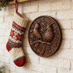 Cardinal Hand-Carved Beechwood Wall Art - craftsmanship detail