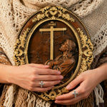 Jesus Hill Garden Prayer Plaque Wood Carving - side view