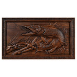 Fisherman Catching Dreams Wooden Wall Decor Wall Hanging - mokarve