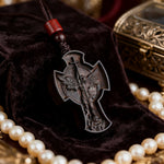 St. Michael the Archangel Wooden Cross Pendant - Christian gift presentation