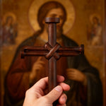 Nail Cross Wooden Wall Art: A Christian Symbol of Sacrifice & Redemption - product view