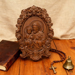 “St. Joseph & Child Jesus” Hand-Carved Wood Icon – A Timeless Christian Gift for Father’s Day & Faithful - Christian gift presentation