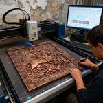 St. George the Victorious Hand-Carved Wood Icon – A Symbol of Courage & Faith - craftsmanship detail