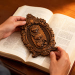 Three Sacred Hearts of the Holy Family | Solid Wood Carving Gift - craftsmanship detail