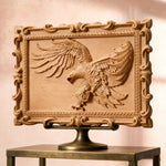 Hand-Carved Beech Wood Eagle Art: For the Bold & Spirited - product view