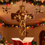 Eucharistic Chalice Wooden Cross: A Christian Symbol of the Last Supper & Redemption - product view