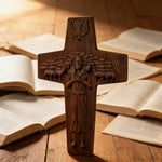 “Good Shepherd” Jesus Shepherd Wooden Wall Hanging - design detail