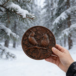 Cardinal Hand-Carved Beechwood Wall Art - design detail