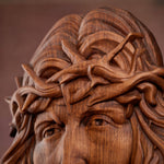 Handcrafted Beechwood Jesus Thorn Crown Wall Hanging — A Sacred Reminder of His Everlasting Love - side view