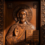 Jesus Christ Pantocrator Wood Carving - product view