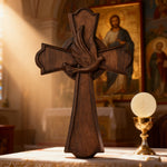 Holy Spirit Dove Wooden Cross: A Symbol of the Spirit’s Presence & Guidance - size and finish detail