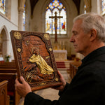 Jesus in Gethsemane Hand-Carved Wood Wall Art: The Weight of His Humble Sorrow - product view