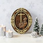 The Prayer in Gethsemane Solid Wood Carving: Find Steady Strength in His Sorrow - Christian gift presentation