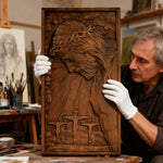 Plaque commemorating Good Friday, remembering the meaning of Jesus' crucifixion - craftsmanship detail