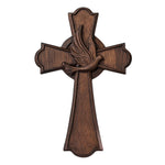 Holy Spirit Cross Wooden Hand Carved Cross for Wall Decor, Religious Gift Cross - mokarve