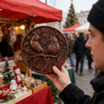 Cardinal Hand-Carved Beechwood Wall Art - side view