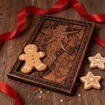 Natural Ash Wood Magician Carved Art: Whimsy Woven in Warm Wood - side view