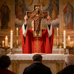 New Ascension Cross: Glory of Resurrection & Proclamation of Redemption - size and finish detail