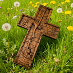 mokarve 6 inches Savior Jesus Cross Wood carving - Mini version - design detail