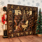 Nativity Scene Wooden Plaque – A Handcrafted Reminder of Christ's Birth - product view