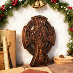 Orthodox Archangel Michael Wooden Sculpture - Gives Us Strength and Courage to Move Forward - Christian gift presentation